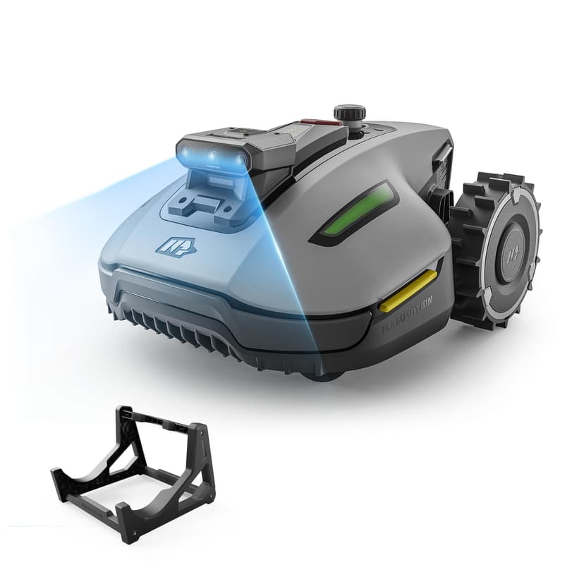 MAMMOTION YUKA Mini 2 500 Robot Tondeuse, jusqu'à 500m², Zéro Perte de Signal, sans RTK, AI Traitement d’Image à Trois Caméras Robot Tondeuse, Auto Cartographie Multi-Zones, DropMow - 1