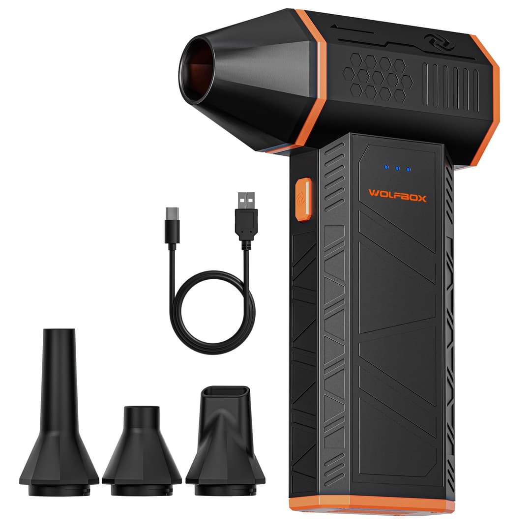 WOLFBOX MF50 Compressed Air Duster-110000RPM Super Power …