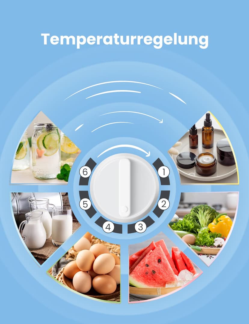 COMFEE' Comfee RCD50WH2E Mini Refrigerator 43L Cooler with Ice Compartment, Refrigerator, Small for Bedroom and Office, Fast Cooling in Cooler Box, Control - 6