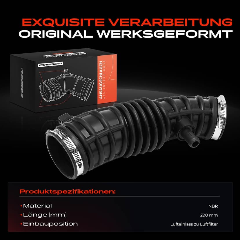 Frankberg Air Intake Hose Petrol Compatible with Aveo/Kalos Hatchback T250 T255 1.2L 1.4L 2006-2024 Kalos Saloon KLAS 1.4L 2002-2004 Replace# 96536712 - 4