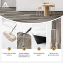 ATOPOSE Vinyl Flooring, Self Adhesive Vinyl Floor Plank for DIY Installation,36 Wood Look Plank 5.02 m²,Oak Block,Waterproof and Scratch-Resistant for Dining Room,Kitchen Indoor Area Residential - 6
