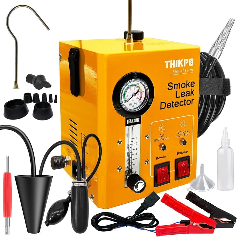 THIKPO Smoke Machine Automotive with Built-in Air Compressor, Professional Smoke Leak Detector for Car, Diagnostic Leak Tester Tools for EVAP, Vacuum, Fuel and More Leak Testing - 1