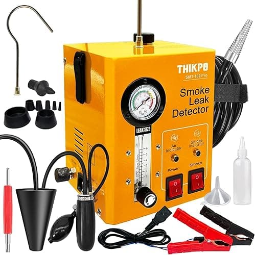 THIKPO Smoke Machine Automotive with Built-in Air Compressor, Professional Smoke Leak Detector for Car, Diagnostic Leak Tester Tools for EVAP, Vacuum, Fuel and More Leak Testing