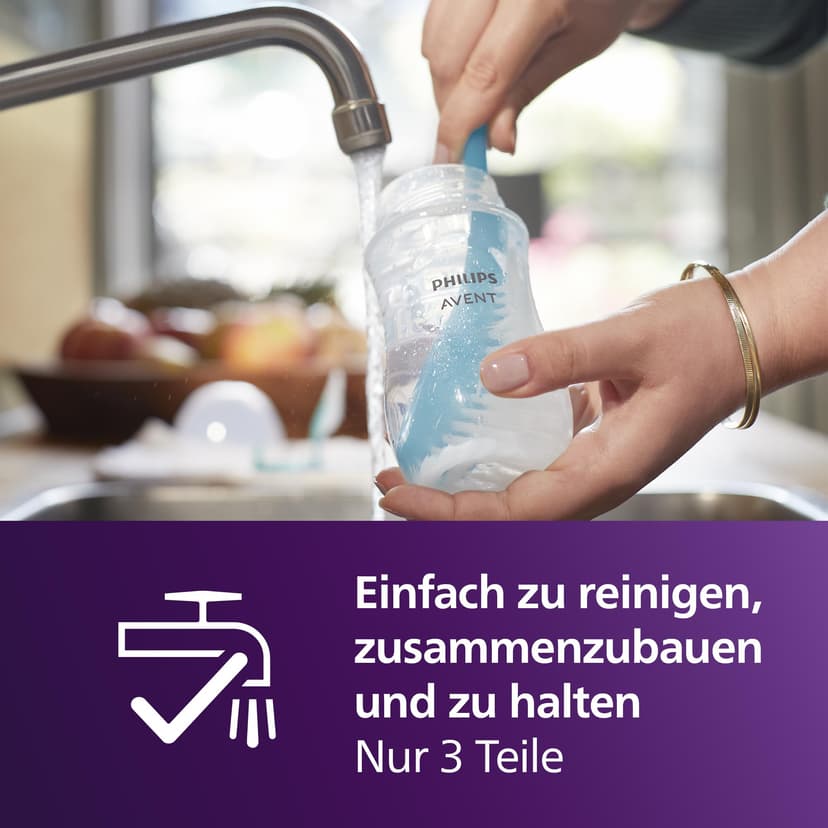 Philips Avent - Biberons à Réponse Naturelle de 260 ml sans BPA, pour les bébés de 1 mois et +, Lot de 3 (modèle SCY903/03) - 7