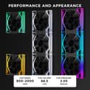 Jungle Leopard V3 Daisy Chain A-RGB Ventilateur 120 mm ARGB PWM PC Ventilateur RVB Commutable Forward/Reverse Flow - 6