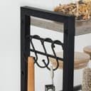 HOOBRO Étagère à Épices, Porte-épices avec 3 Crochets, Organisateur de Cuisine à 3 Niveaux, Range-épices avec Porte-Couteaux, Pieds Réglables, pour Salle à Manger, Grège et Noir, EBG01TL01 - 6