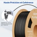 DEEPLEE PLA Filament 1.75mm, 1kg Spool Black. Accuracy ±0.2mm, Perfect Winding, No Jams. Compatible with FDM 3D Printers - 3