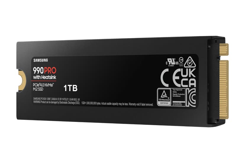 Samsung SSD Interne 990 PRO avec dissipateur, NVMe M.2 PCle 4.0, 1 To, Vitesse de lecture jusqu'à 7 450 Mo/s, Gestion Intelligente de la chaleur, MZ-V9P1T0CW - 4