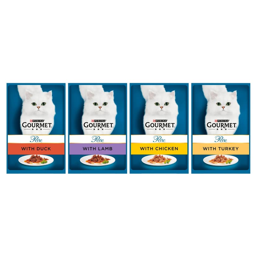 GOURMET Perle Chef's Collection Mini Fillets in Gravy Wet Cat Food 96x85g - 4
