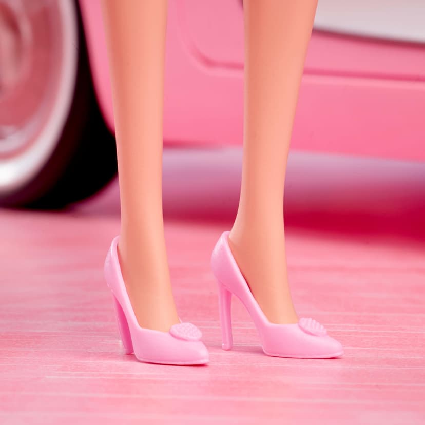 Barbie The Movie Doll, Margot Robbie as, Collectible Doll Wearing Pink Blouse & Skirt Tutu Outfit, With Styled Hair & Matching Jewelry, JBJ53 - 5