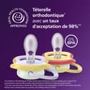 Philips Avent Ultra Air Nighttime Soothers - Orthodontic Design, for Babies 0-6 Months, Glow in The Dark, Soft Silicone Symmetrical Teat, BPA-Free, with Sterilizing Case, 2 Pack, SCF376/25 - 3