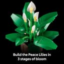 LEGO Botanicals Peace Lily - Artificial Potted Plants Set for Adults - incl. Faux White Flowers & Buds for Living Room or Bedroom Decor - DIY Gift Idea for Women - 11504 - 4