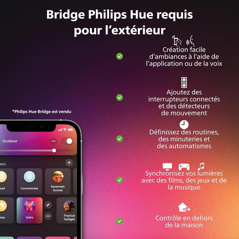 Philips Hue Play White and Colour Ambiance Smart Light Bar Double Pack Base Unit, Entertainment Lighting for TV and Gaming (Works with Alexa, Google Assistant and Apple HomeKit), Black - 6