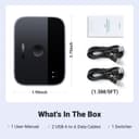 UGREEN USB Switch, USB 3.0 Switcher 2 In 2 Out 2 Computers Share 2 USB for Keyboard, Mouse, Printer, Hard Drives with 2 USB 3.0 A to A Cables Compatible with Windows, Mac, Linux - 7