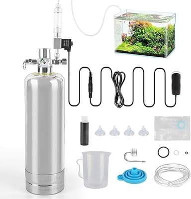 2 kg Bouteille CO2 Aquarium, Kit Générateur de CO2 Aquari…