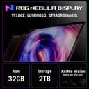 ASUS ROG Strix SCAR 16 (2025) avec écran ROG Nebula de 16" à 240Hz, NVIDIA GeForce RTX 5090 24 Go, Intel Core Ultra 9 275HX, 32 Go RAM, 2 To SSD, Win 11 Home, G635LX#B0DWSW774K, Disposition ITA, Noir - 3