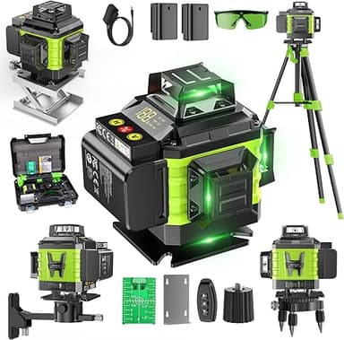 Niveau Laser Chantier Autonivelant 360° x 4, Lazer Niveau…