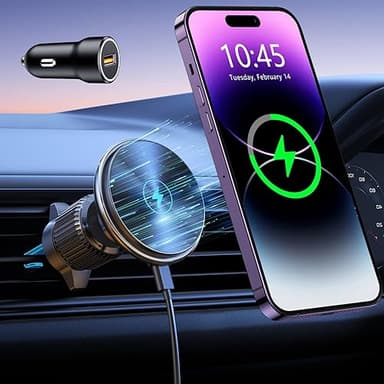 EOIWUY Compatible with MagSafe Car Mount, 15W Fast Chargi…