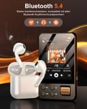 AGXOV 128GB Bluetooth MP3 Player, MP3 Music Player with Headphones, Dictaphone, HiFi Sound, 2.4 Inch Color Screen, Ideal for Sports, Black - 3