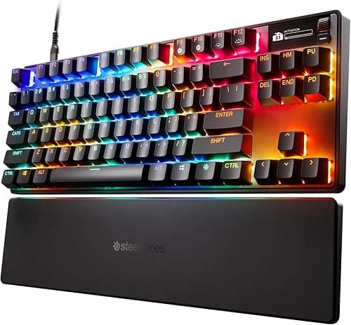 SteelSeries Commutateurs hypermagnétiques Apex Pro TKL Gen 3 OmniPoint 3.0 — Actionnement réglable — Déclenchement rapide — Préréglages prêts pour le jeu — Mode de protection — Rapid Tap/SOCD — OLED —