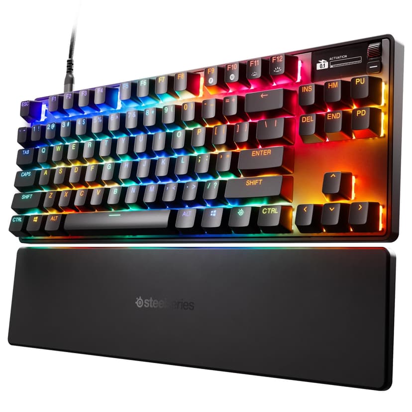 SteelSeries Commutateurs hypermagnétiques Apex Pro TKL Gen 3 OmniPoint 3.0 — Actionnement réglable — Déclenchement rapide — Préréglages prêts pour le jeu — Mode de protection — Rapid Tap/SOCD — OLED — - 1