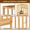 COSYLAND Montessori Learning Tower for Children from 1 Year - Safe Children's Learning Tower from 2 Years - Sturdy Toddler Tower, Natural Colour - 3