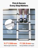VEVOR 12.5ft Telescoping Ladder, Aluminum Lightweight Multi-Purpose Collapsible Extension, One-Touch Retraction Ladder, Heavy Duty 330LBS Max Capacity with Non-Slip Feet, for Home, Outdoor Work, Loft - 3