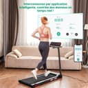 CITYSPORTS Treadmill, folding treadmill 12 km/h, with LED display, APP and 360° tablet holder, compact walking pad for home and office - 4