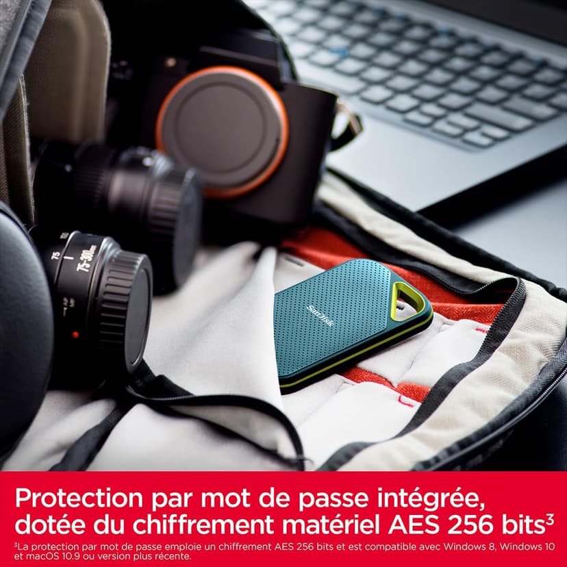 SANDISK Extreme Pro Portable SSD 4TB (up to 2000MB/s Read/Write speeds, 256 bit AES Hardware encryption, up to Three-Meter Drop Protection, IP65 Water and Dust Resistance) Monterey - 6