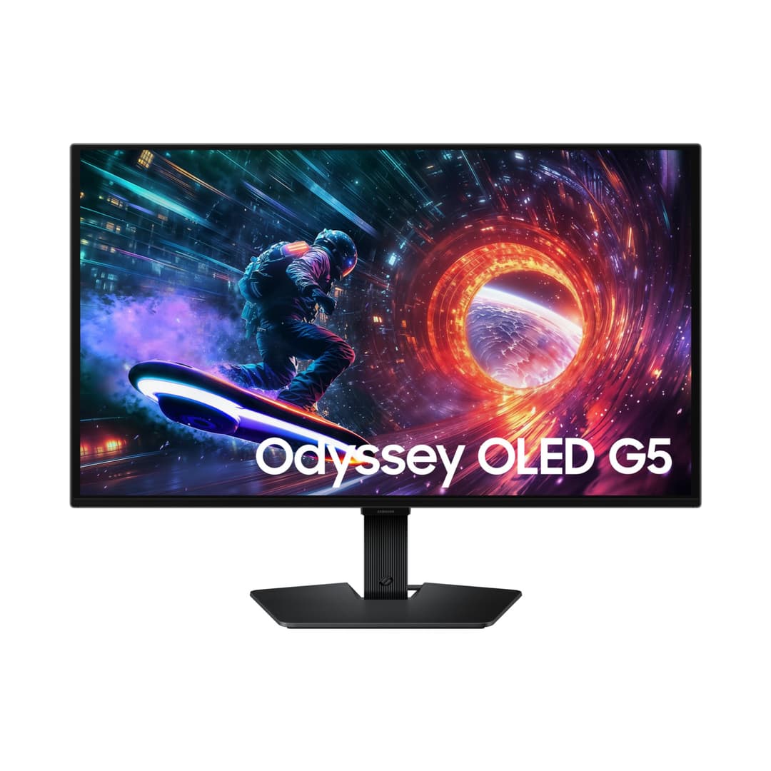 Samsung 27 Inch Odyssey G50SF Gaming Monitor, PC Screen with QD-OLED, 2560 x 1440 Pixels (QHD), 180 Hz, 0.03 ms (G/G), AMD FreeSync, NVIDIA G-Sync, Glare Free, HDR10, LS27FG506SUXEN