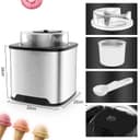 Vpcok Direct Ice Cream Maker, Electric Ice Cream Maker, Stainless Steel Ice Maker, 2L Ice Maker and Ice Cream Maker for Ice Sorbet, Ice Cream and Ice Yogurt - 3