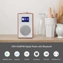 LEMEGA CR4 Radio numérique Dab/Dab+/FM avec Bluetooth,Radio Dab Portable alimentée par Le Secteur,Horloge à Deux alarmes avec Snooze,Affichage Couleur,Effet Bois (Noyer) - 2