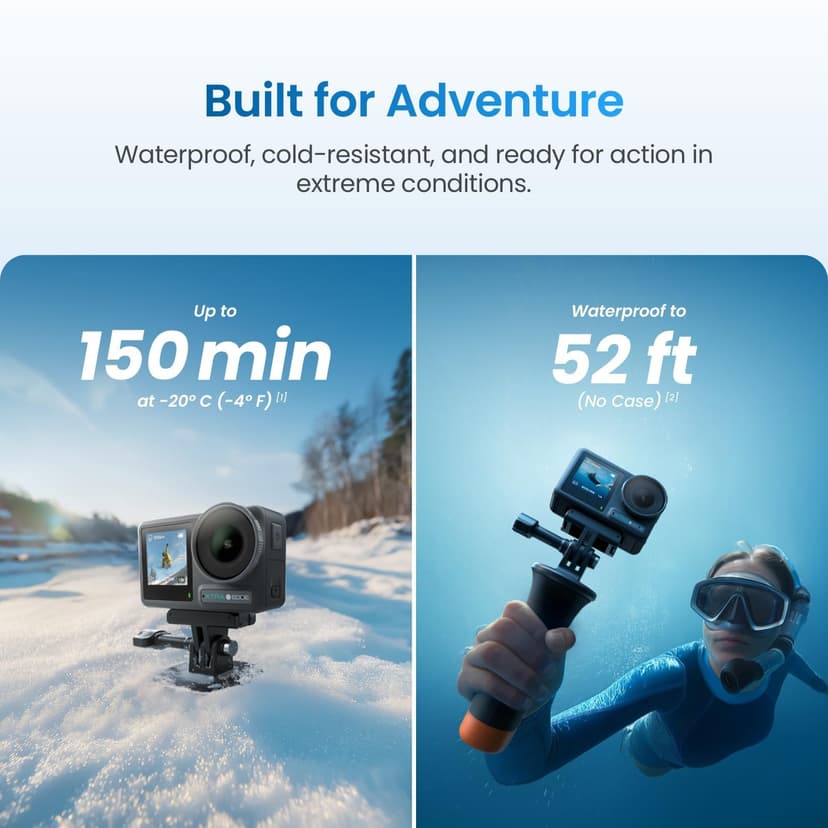 Xtra Action Camera, 1/1.3" Sensor & 4K Cinematic Video, Hyper Stabilization, Waterproof Camera to 52 Ft, 3-Hour Battery, Universal Quick Mount, Vlogging Camera for Adventure Photography - 5