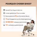 SIHOO B100 Ergonomic Office Chair, Comfy Desk Chair with Adaptive Dynamic Lumbar Support, Computer Chair with Extra Wide Headrest, Flip-Up Armrests, 90-135° Tilt Lock and Breathable Mesh Cushion - 4