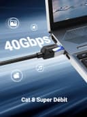 UGREEN CAT 8 Ethernet Cable High-Speed 40Gbps 2000MHz Ethernet Cable Braided RJ45 LAN Gigabit Network F/FTP POE Compatible with Xbox One Switch PS5 PS4 WiFi Extender Router Modem Patch Panel (10M) - 7