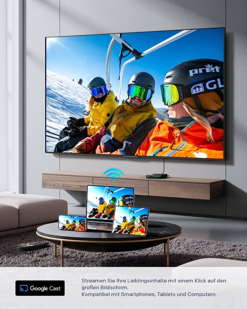 STRONG Leap-S3 Pro Box Streaming Google TV 4K UHD avec Port Ethernet, Android 12, 4GB RAM + 32GB Stockage, Wi-FI 6, Chromecast Intégré, Assistant Google Vocal, Dolby Atmos & Dolby Vision - 6