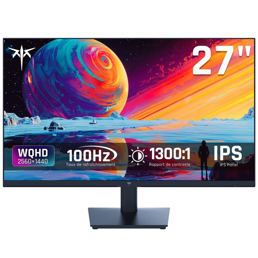 KTC 24 Inch QHD Monitor, 2K@100Hz Flat IPS 1440P Monitor … - 1
