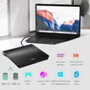 Lecteur CD DVD Externe,Antika USB 3.0 Portable Graveur et Lecteur de CD-RW/DVD-RW Portable Compatible avec Ordinateurs Windows XP/7/8/10 Mac, MacBook Air/Pro - 2
