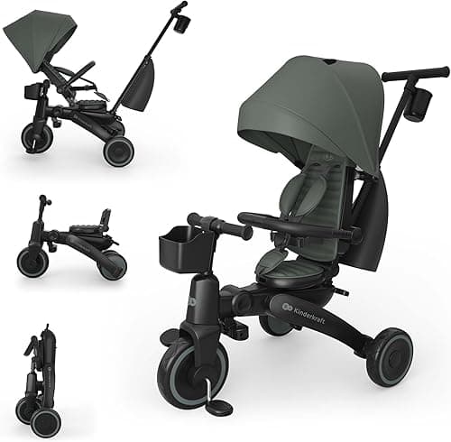 Kinderkraft JAZZ 3 Tricycle Bike, 360° Rotating Seat, Rec…