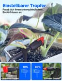 Système d'arrosage automatique pour plantes, système d'irrigation goutte à goutte, dispositifs d'arrosage intelligents pour intérieur et extérieur (gris) - 6