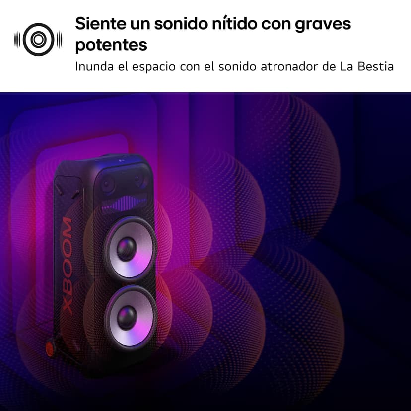 LG XBOOM Bluetooth Speaker, Party Speaker with Handle, Portable Bluetooth Speaker XL9T - 3