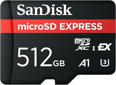 SanDisk microSD Express Card, 512GB mSD card, Read speeds…