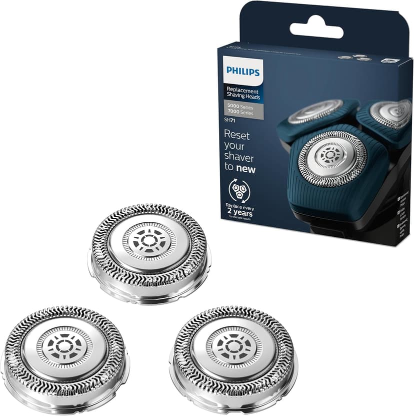 Philips SH71/50 Shaving Heads compatible with Philips Shavers Series 7000 (S7XXX) and Series 5000 (S55XX), replaces RQ12/70, RQ12/60, SH60/70, and SH70/70 - 1