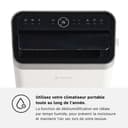Bosch Cool 4000 Portable AC - 3 en 1 Climatiseur, Déshumidificateur, Ventilateur - 2,6 kW pour les pièces jusqu'à 35m² - Avec Mode Auto, Mode Silencieux et Mode Veille (48 db (A)) [Classe A+] - 9