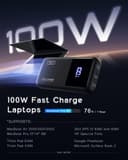 INIU Power Bank, 65W PD 25000mAh Portable Charger, Ultimate USB C 3-Output Fast Charging (Phone & Laptop) with Phone Holder Battery Pack for MacBook, iPhone, AirPods, iPad, Switch, Tablets. - 2