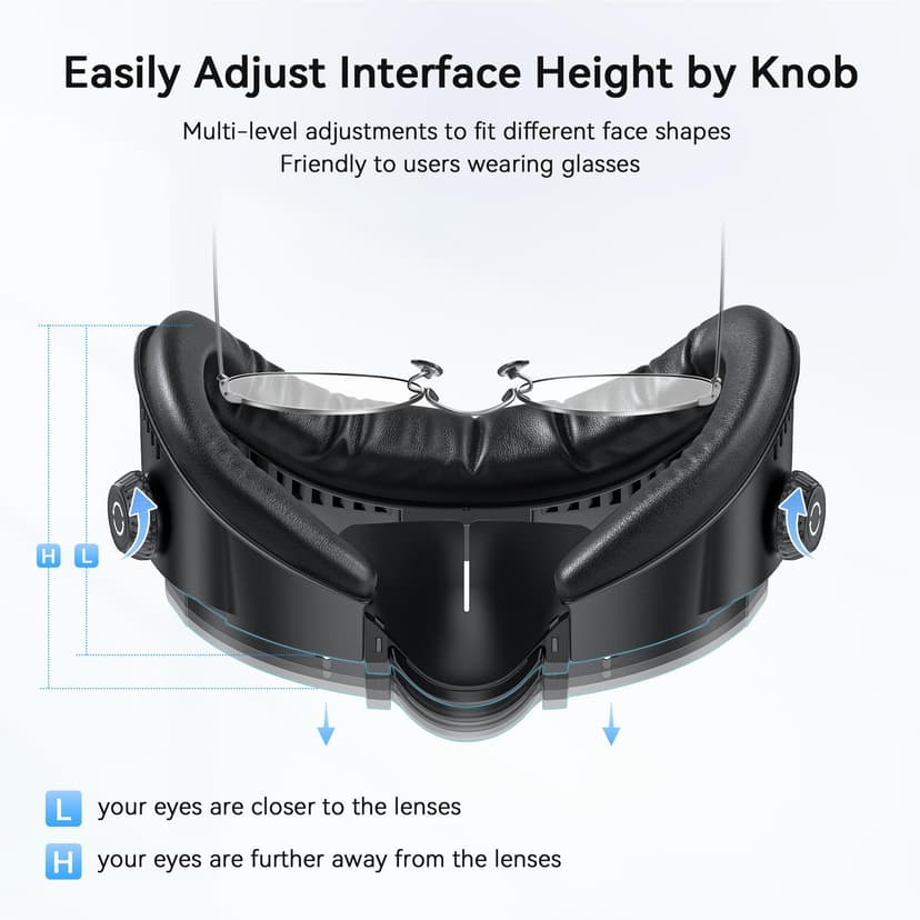 AMVR FC4A Face Cover Pad Interface Faciale Compatible avec Meta/Oculus Quest 3, Coussin en Soie Glace avec Design Ventilateur, pour Bandeau Halo avec Ventilateur (non compatible avec Quest 3S) - 6