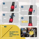 VANPO Torque Wrench 1/4 inch, 3-25 Nm, 49-Piece Set with Sockets, Extension Rod, Adapters - 6