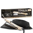 Demeliss Saint Algue Titanium V2.0 Steam Straightener Set - Includes 2-in-1 Mat - High Performance Smoothing and Intense Hydration - for All Hair Types - 1