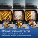 Philips Steam Airfryer 5000 Series Dual Basket - Airfryer & Steamer, 9 Litre, RapidAir Plus, 19 Cooking Functions, 90% Less Fat, 2 Baskets, Steam Cleaning, Silver (NA555/00) - 3