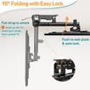 ELIVED Flip Down Ceiling TV Mount Fits 14-42 Inch LCD TV/Monitor Screens up to 10KG, Height Adjustable Full Motion TV Bracket for Flat/Pitched Roof/Cabinet, Max VESA 200x200mm, EV3030 - 4